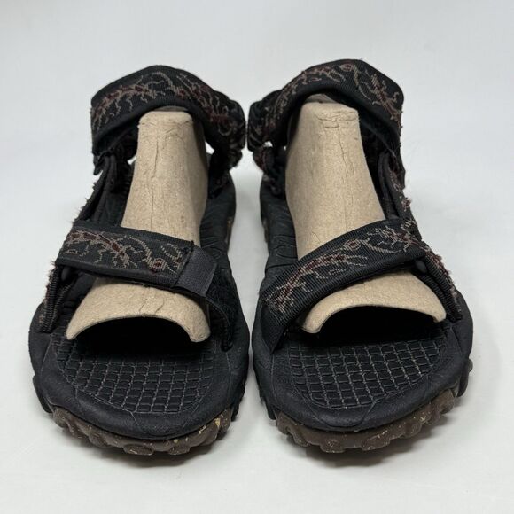 Teva Valkyrie Sandals Mens 10 M Black Scorpion Hiking Outdoor Water Hook & Loop - Picture 6 of 13